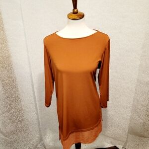 Susan Graver EveryDay Liquid Knit Tunic With Chiffon